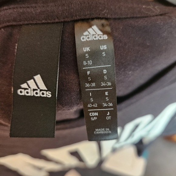 ADIDAS Womens Crop Tshirt, Black, Size Small - Picture 3 of 5